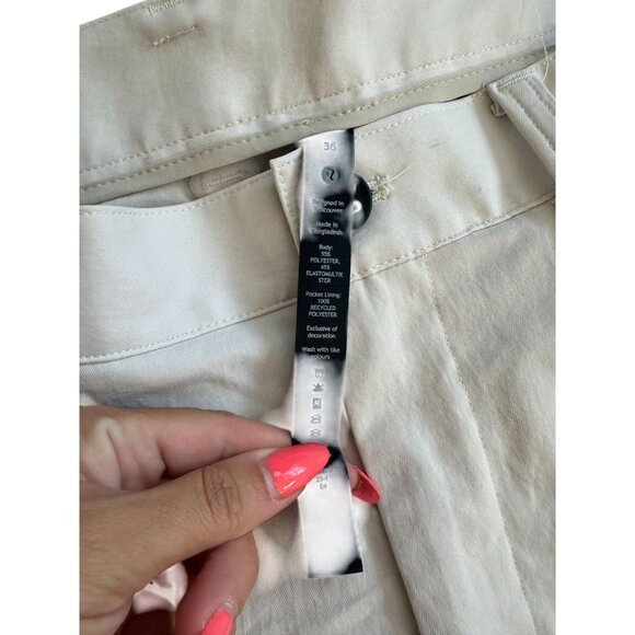 LULULEMON Men's Light Beige Ankle Tech Ankle Pants Size 36 x 27 - Picture 5 of 8